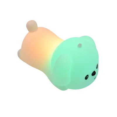 Puppy Night Light With Changeable Dual Color, Lying Down Silicone Night Light, LED Night Light Soft Lighting for Kids
