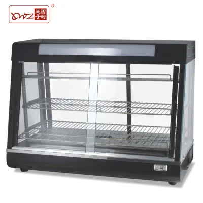 Prince Commercial Black Warming Showcase Electric Commercial Food Warmer Display Case for Promote Sale