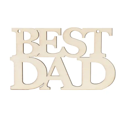 Wooden Father's Day Letter-shaped Wood Pieces DIY Painted Home Decoration Ornaments