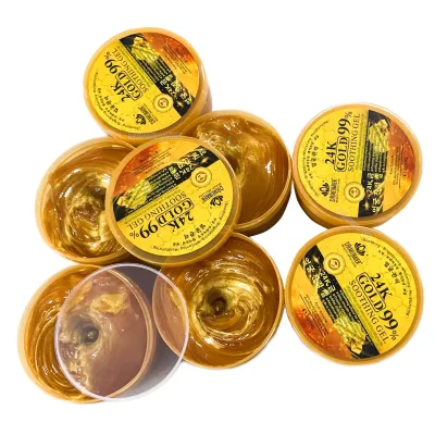 Private Label Skin Care Pure Natural Snail 24K Gold Honey Rice Soothing and Healing Aloe Vera Gel for Face