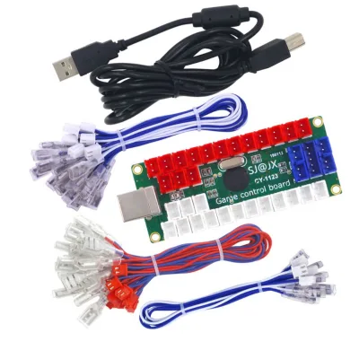 Arcade Mame DIY KIT for 2 Players PS/3 PC 2 in 1 to Arcade Joystick and Button Interface USB Board