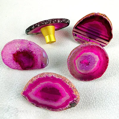 2026 WHOLESALE NATURAL CRYSTAL AGATE DOOR KNOBS : CRYSTAL ROSE COLOR AGATE KNOBS FOR DRAWER AND CABINET