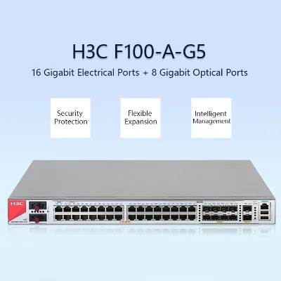 H3C SecPath F100-A-G5 Gigabit Enterprise Firewall with 18 Gigabit Electrical Ports Stock Pfsense Compatible 1 Year Warranty