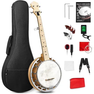 28 Inch Travel Banjo 5 String MINI Wholesale Western Ethnic Musical Instrument Beginner's Performance