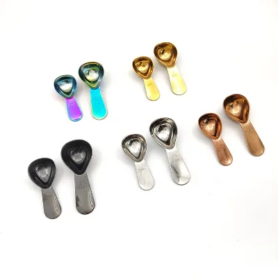 2Pcs Coffee Scoops Stainless Steel Coffee Scoops with Short Handle Tablespoon Measuring Spoons for Coffee Beans,Tea,Sugar