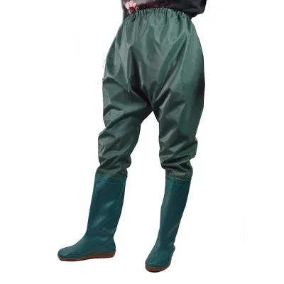 Fishing Chest Waders Waterproof Nylon and PVC with Adjustable Belt Fishing Boots Wader