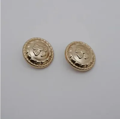 New Customized Eco-Friendly Zinc Alloy Flatback Buttons Round with Hand Shank Various Plating for Fashion Design