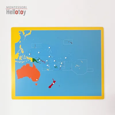 Montessori Educational Supplies Oceania Puzzle Map Geography Toys for Children