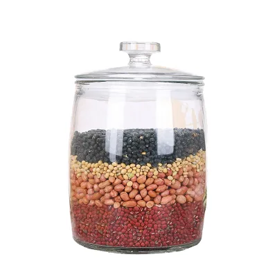 BPA Free Glass Food Storage Jar Leak-Proof Moisture-Proof Airtight Transparent Kitchen Canister Freshness Preservation Grain