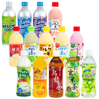 Japan's Best-Selling Sanjiali Bozi Soda Original Cantaloupe Flavored 500g Import Fruity Carbonated Soft Drink in a Bottle
