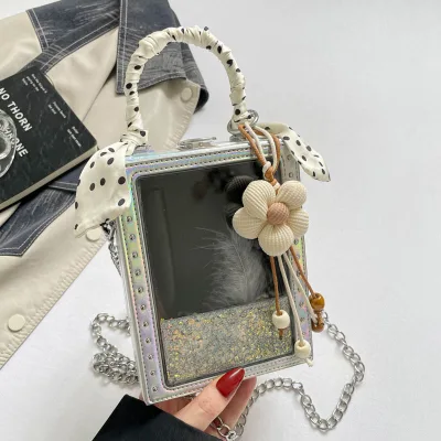 Personalized Creative Camera Purse Shoulder Hand Bag 2026 New Fashion Transparent Jelly Womens Sequined Crossbody Handbags