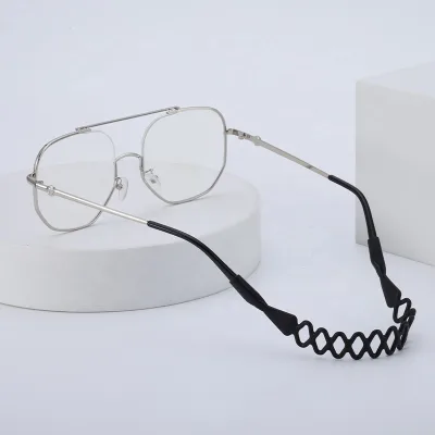 Fashionable Comfortable Silicone Eyeglass Holder with String Pattern Eyeglasses Chains and Cords Convenient Glasses Strap