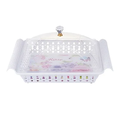 Support Diversified Customization Rectangle Sturdy Plastic Drain Serving Trays Plastic Serving Tray With Lid Sectional