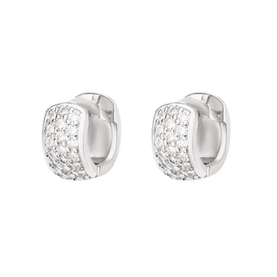 FOXI S925 Silver Earings Manufacturer 5A Zirconia Hypoallergenic Earrings Chunky Gold Drop Earrings Pure 925 Silver
