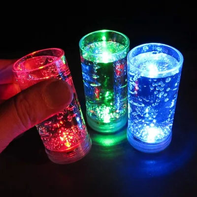 2oz 60ml Assorted Color Mix Color Light up LED Shot Glasses for Birthday Celebration
