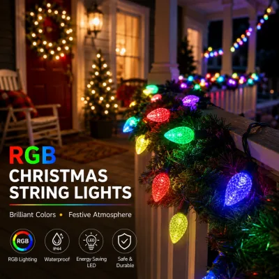 Commercial Outdoor String Lights with S14 Patio String Lights and Heavy Duty Cable for Restaurant Terrace Seating Decor