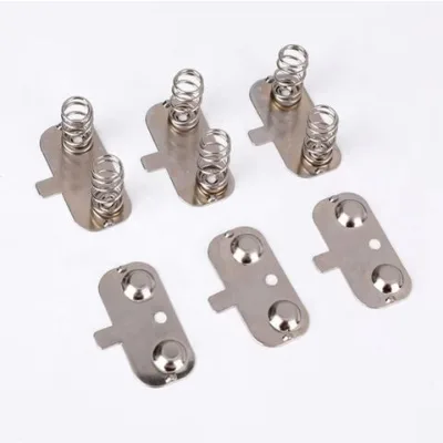 Electrical battery plate contact with spring leaf shape flat spring battery Contact
