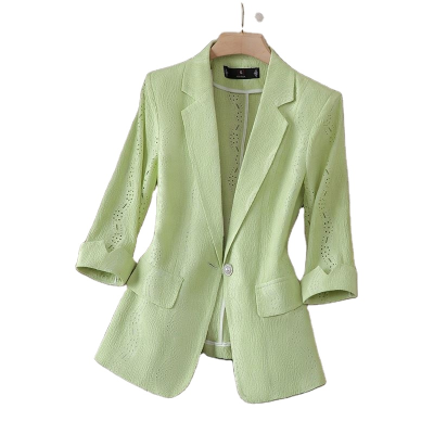 Garment Factory Drop Shipping Women's Suit Women's Button Notch Crossdye Novelty Suit Business Suits