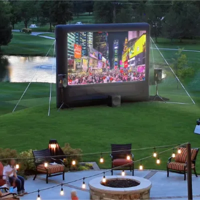 Portable Inflatable Movie Screen Front Rear Projection Air-filled Cinema Frame PVC/Oxford Inflatable Projection Screen