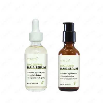 Organic Custom logo Vegan Ingrown Hair Serum Gentle Exfoliating Glycolic Acid for After Wax Skin Care