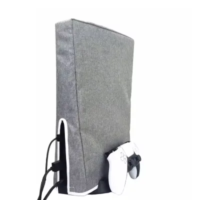Protective Game Console Dust Cover for PS5 Dust Dirt Proof Prevent Cover Case Sleeve with Cable Port