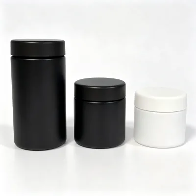 60ml 90ml 120ml 150ml 180ml Black Glass Cosmetics Packaging Box Refillable Eye Cream & Face Cream Bottles Silk Screen Printing