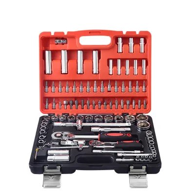 Auto Repair Tool Set 32-151pcs Portable Steel Hand Tools Including Wrench & Socket Set for Home & Workshop Use Comes in Case