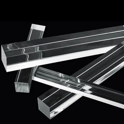 Quadrate and Round clear Acrylic Rod with Cutting PMMA Block Cast Acrylic Block Custom Size Perspex Cylinder for Display Stand