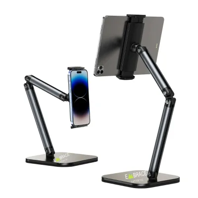 4-12.9INCH Multi-angle Adjustable Tabletop Aluminum Alloy Cell Phone Tablet Camp Mount Stand Holder for Bed Kitchen Office