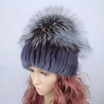 Best Selling Real Knitted Mink Fur Hat for Women