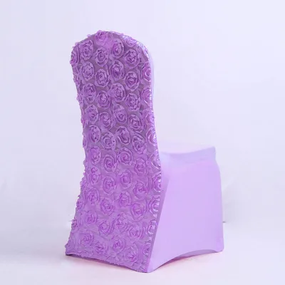 High Quality Polyester/Cotton Wedding Chair Slipcover Elasticated Machine Washable Knitted Banquet Event Decor for Wedding Party