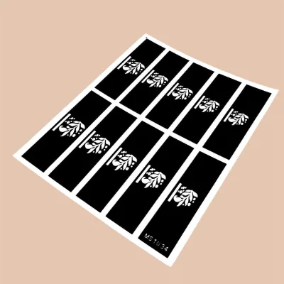 Temporary Hand Tattoo Stencils Set Disposable Floral Design Body Art Templates