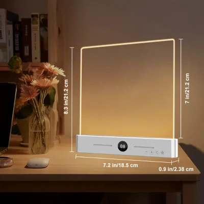 Oem Custom Wireless Portable Rechargeable Clear Clip on Led Book Flat Panel Light 3 Color for Books Bedroom Reading in Bed