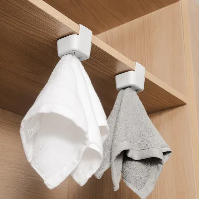 Creative Punch-free Handy Convenient Towel Rack Wall Towel Rack for Rolled Towels Plug Without Punching Adhesive Round Push Hook