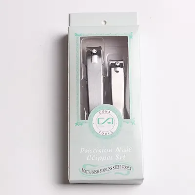 Hot Selling 2pcs Personal Nail Care Tool Carbon Steel Professional Practical Nail Clipper Nail File Manicure