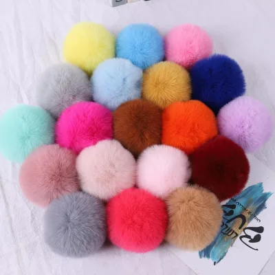 Faux Rabbit Fur Pom Pom Ball Diy Handcraft Ornament Accessory Artificial Fur Garment Fur Raw Material Yarn Fluffy Decorative