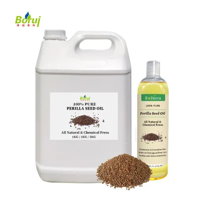 Wholesale Bulk Best Quality Cold Pressed Organic Natural Yellowish Orange Liquid Perilla Seed Oil Omega 3 Fatty Acids