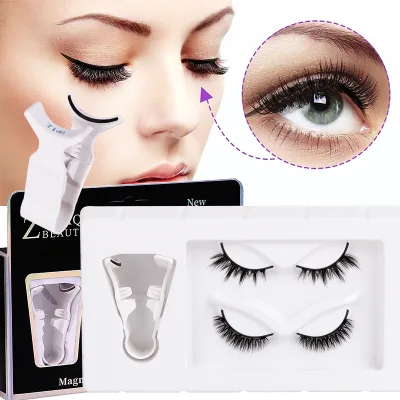 Ultra Thin Light Weight Reusable 3d Faux Mink Magnetic Lashes Applicator Boxes Custom Logo Soft Magnets for False Eyelashes