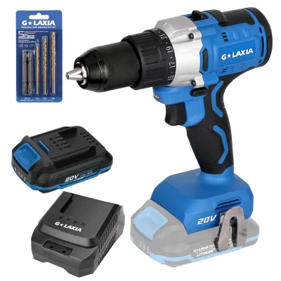 DC 20V Cordless Lithium 13mm Keyless Chuck Dual Speed Drill