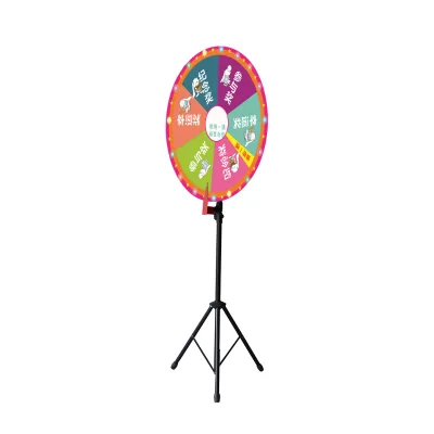 24inch Tripod Removable Composable Lucky Lottery Turntable Color Spinning Prize Wheel to Fortune Win Game