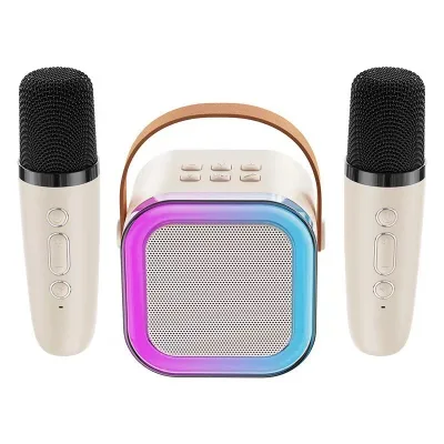 K12 Karaoke Machine Portable PA Speaker System With 1-2 Wireless Microphones Home Family Singing Children's Gifts