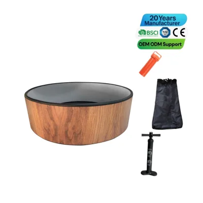 High Quality Wood Grain 2m 4m 6m Large Outdoor Inflatable Spa Tub Pool for Team