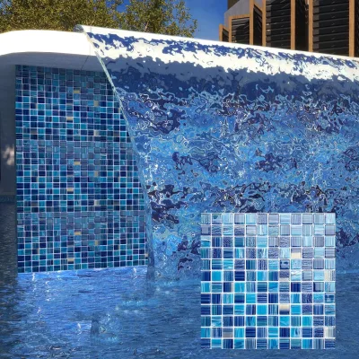 Foshan Crystal Modern Self-Cracked Ceramic Mosaic Tiles for Floor & Wall Swimming Pool Use China & Guatemala Origin