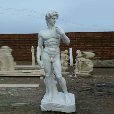 Outdoor Deco Nake Man Statue