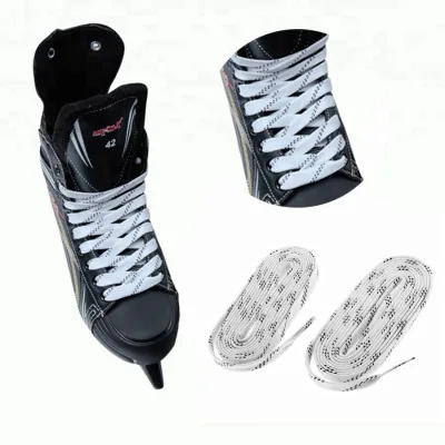 Wholesale 72 Inch Waterproof Premium Shoe Laces Flat Waxed Hockey Skate ShoeLaces With Custom Logo Packaging