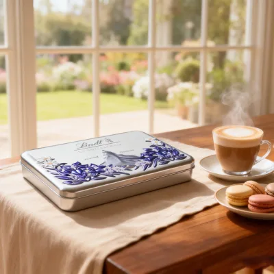 Vintage-Style Silver Embossed Storage Box | Sustainable & Durable Metal Container for Keepsakes and Confectionery