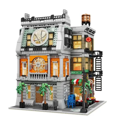 New Arrival Mould King 16037 Street View Sanctorum 3d LED Model Building Blocks for Christmas Gifts