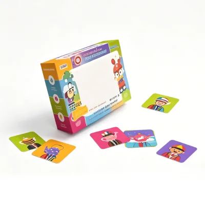 Custom Kids Card Game Children Playing Card Game Cartoon Educational Matching Memory Family Party Game