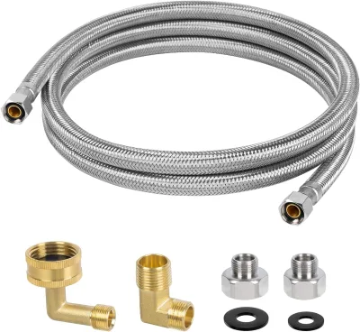 Customized Length Dishwasher Installation Kit, Stainless Steel Dishwasher Water Supply Line