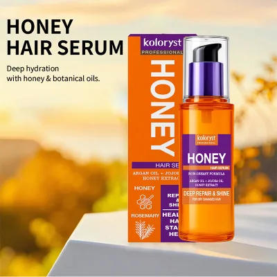 Wholesale Argan Oil Hair Serum Private Label Honey Rosemary Vitamin E Repairing Nourishing Hair Care Silk Serum Manufacturer